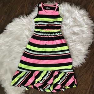 Circo Striped Maxi Dress with Stretch Waist